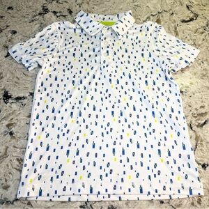 Tommy Bahama Neon Pixel Polo-Lime green, orange and blue